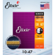 Струни для акустичних гітар ELIXIR Bronze NanoWeb Extra Light - 010-047