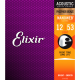 Струни для акустичної гітари Elixir 16052 Nanoweb Phosphor Bronze Acoustic Light 12/53
